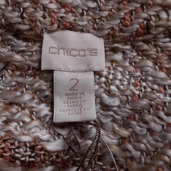 CHICO'S Nikita Cardigan Neutral Combo Size 2 NWT - Picture 4 of 10